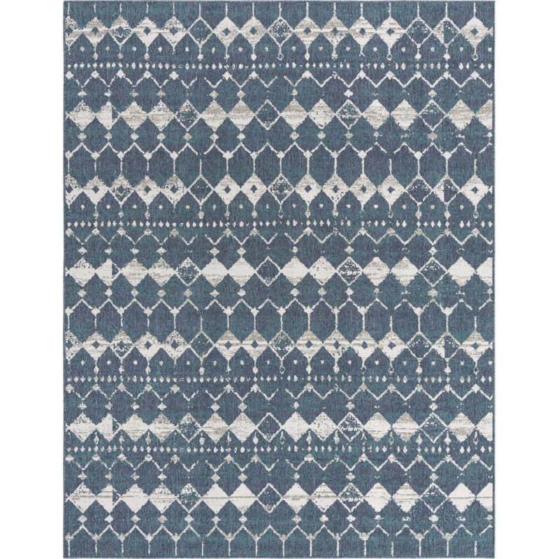 Geometric Indoor / Outdoor Rug, Rectangle 7'10" x 10'