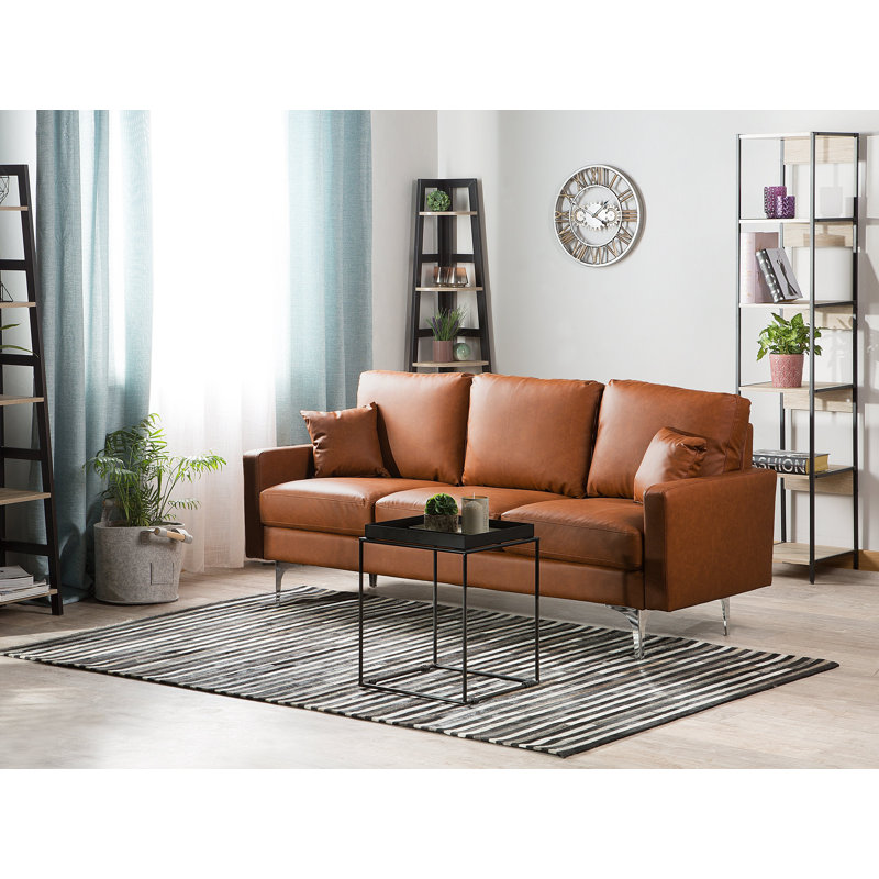 Angelica Velvet Sofa, Brown