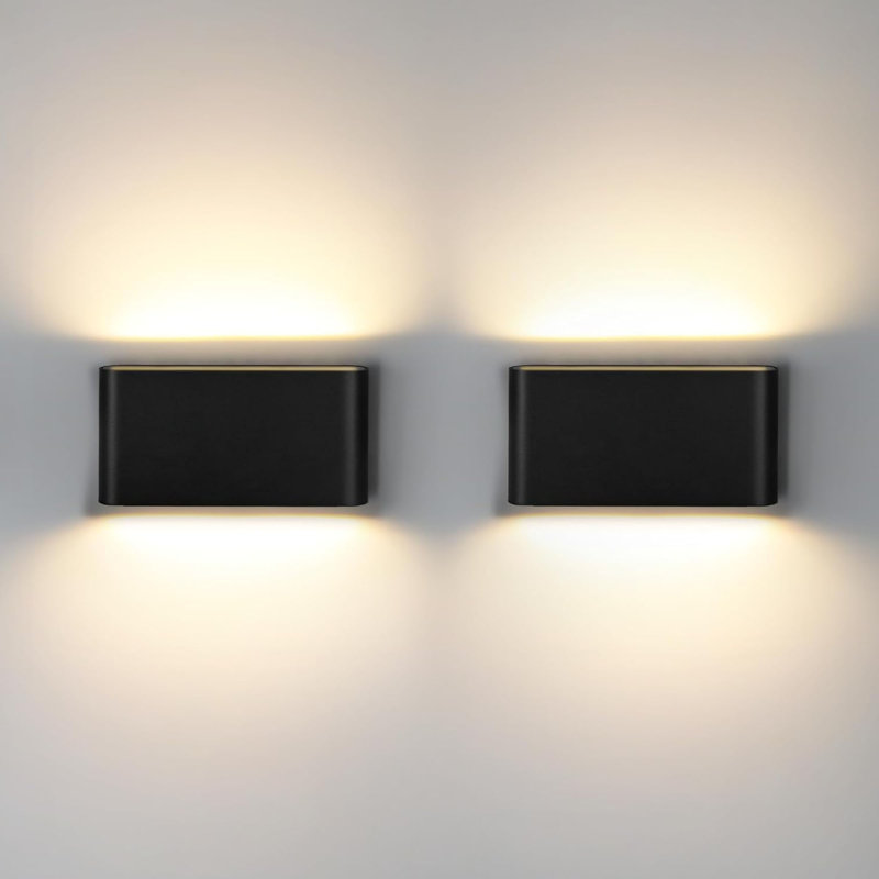 Matte Black 9cm H Outdoor Sconce