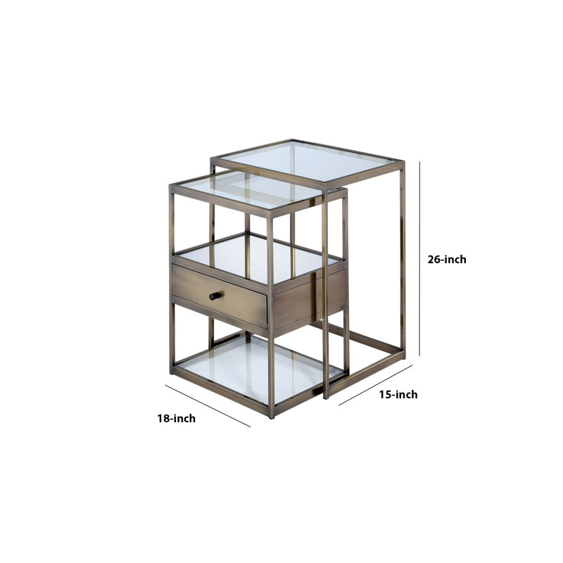 Droagh Stylish 2 Piece Nesting Tables