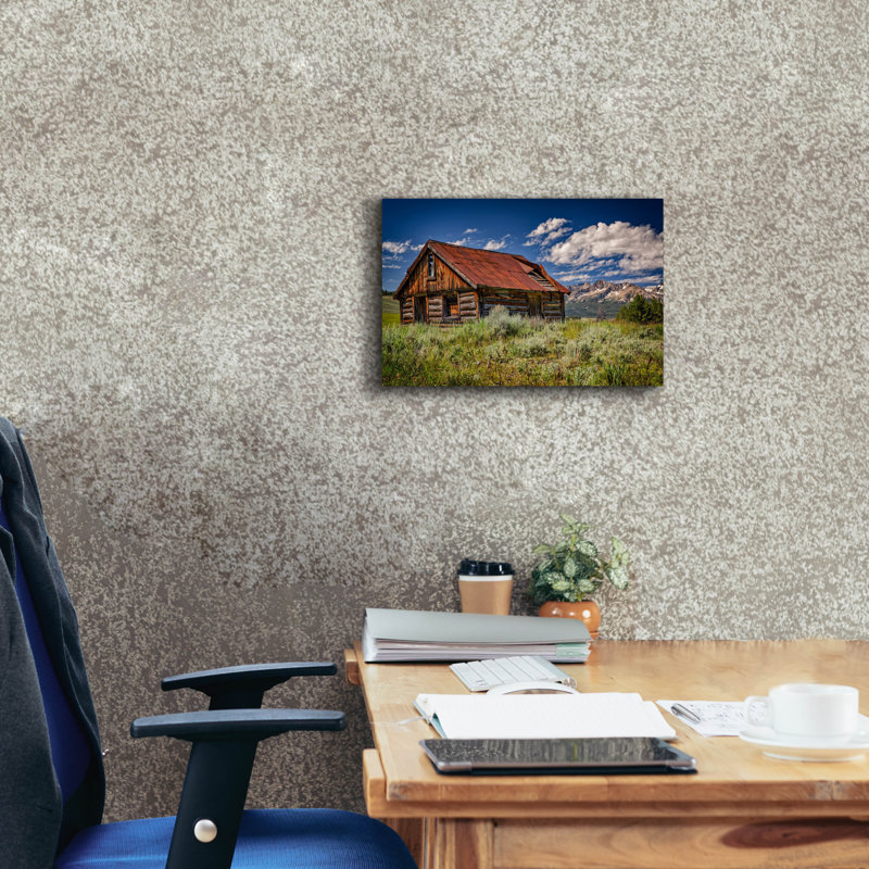 Toile épique Graffiti «The Old Mountain Cabin» par Rick Berk, 18 po x 12 po, H 12 po x l 18 po