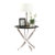 Ehlert Cross Legs Glass Top End Table