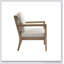 Fauteuil ivoire en polyester à 4 pieds