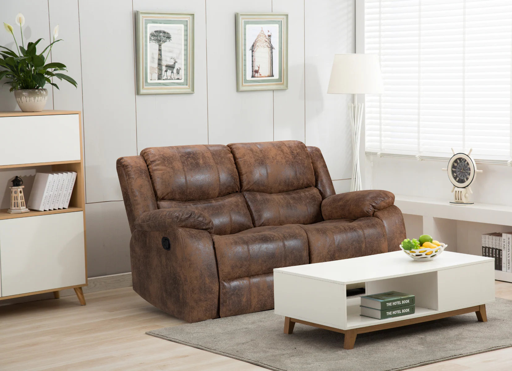 Ebern Designs Byadbo 2 Seater Faux Leather Reclining Sofa & Reviews ...