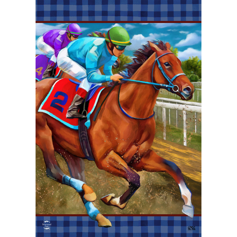 Drapeau de la maison de course de chevaux