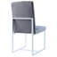 Chaises de salle à manger rembourrées gris moderne (2), haut dossier avec éléments linéaires, convient aux tables en verre / bois, 2 chaises contemporaines à la mode et pratiques, en tissu lisse, design, convient à diverses tables