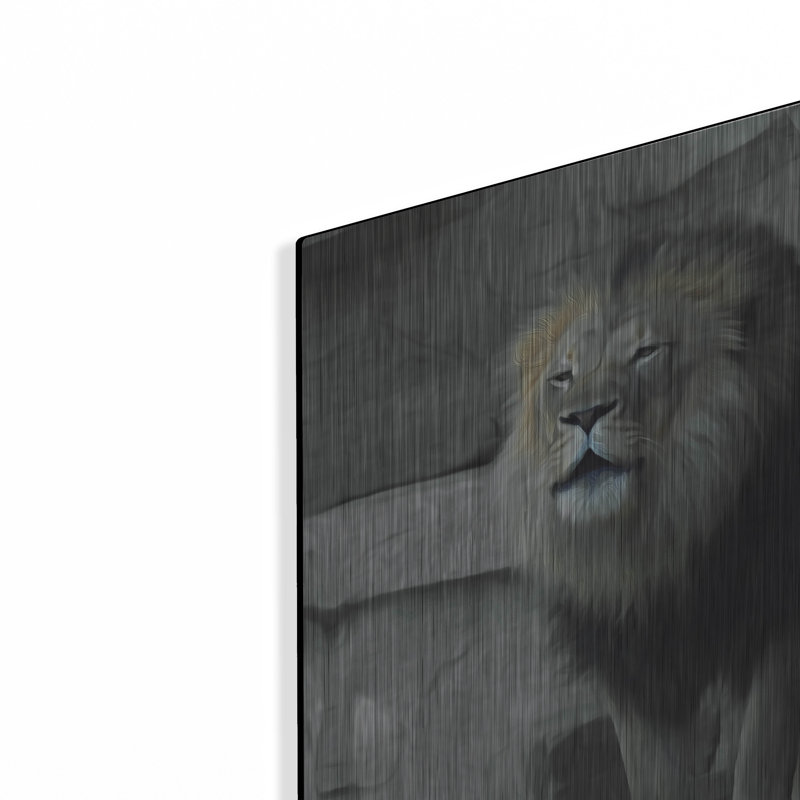 Art mural en métal luxueux «Your Majesty» par Dante Plata, 12 po x 16 po, H 16 po x l 12 po