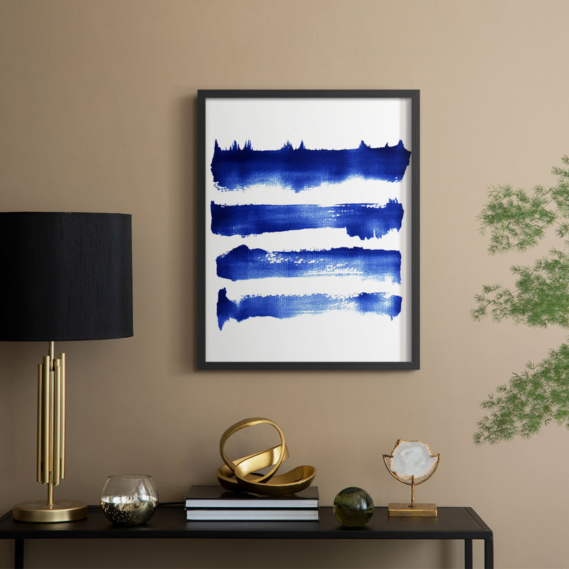 "Abstract", abstrait encadré, prêt à accrocher , H 10 po x l 8 po, Noir