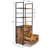 File Cabinet with Lock and 2 Drawer, Wood File Cabinet with Shelves Compatible with Both Letter and Legal Size Folders, Rustic Brown