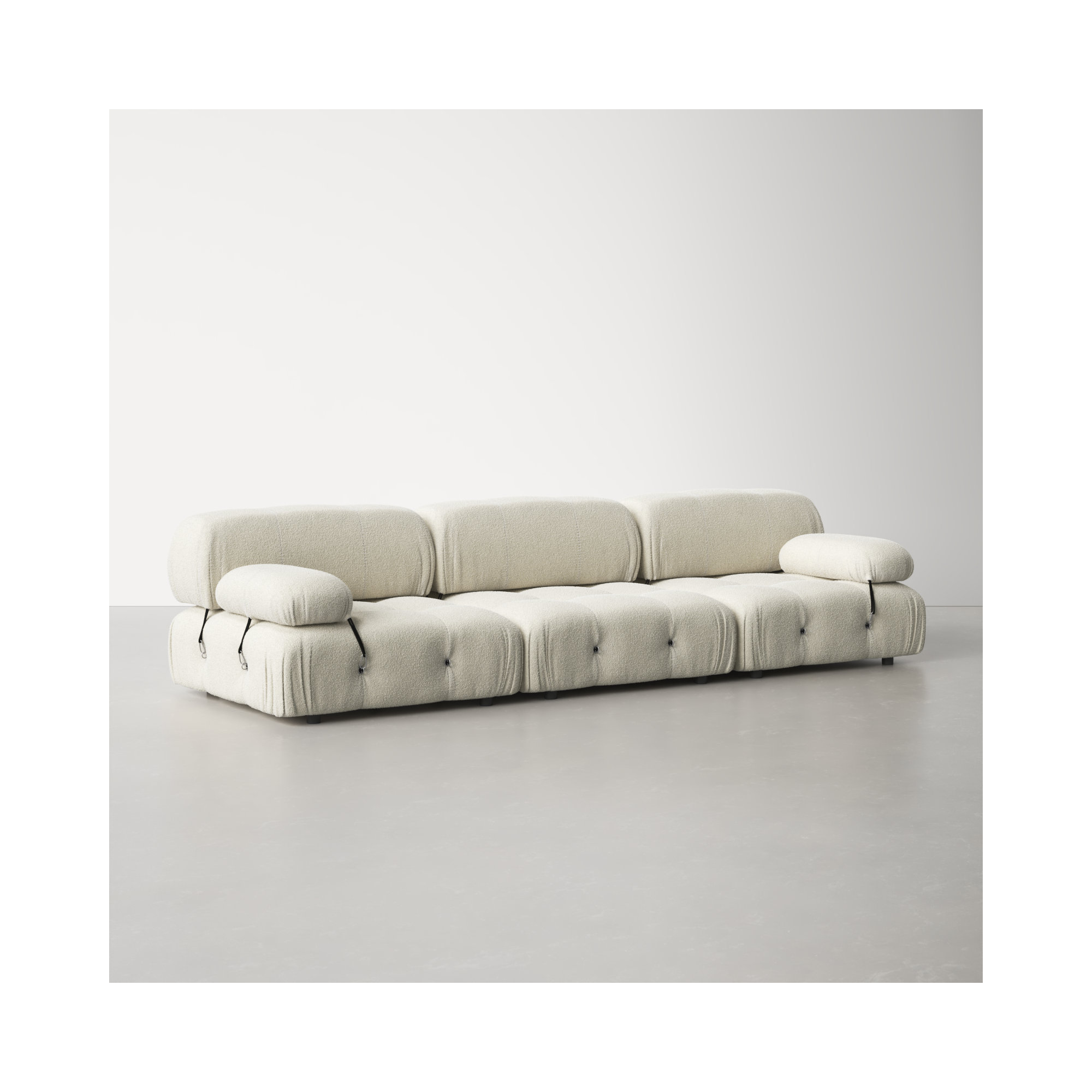 Mio 108'' Upholstered Sofa, Ivory