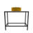 Rectangular Metal Console Sink Set with Glass Vessel Sink and Solid Surface Top - Luminous Collection-102480548-102480552
