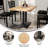 Rectangular Solid Wood Tabletop with Two-Column Dining Height Table Base-2051811151-2051811144