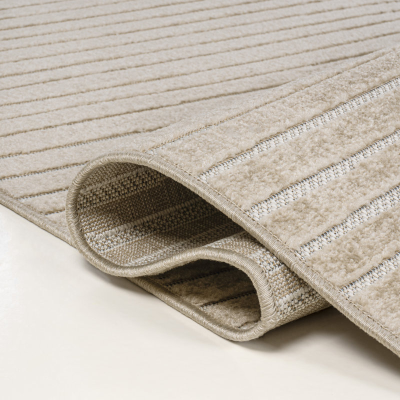 Tapis intérieur / extérieur beige / crème Alaiha, Rectangle 3 pi 11 po x 6 pi