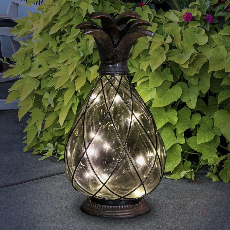 Lampe de table d'extérieur à énergie solaire, H 14 po x l 6,63 po x P 6,63 po, Transparent