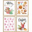 «Eggnog Gingerbread Seasonal Illustration», impression encadrée sur papier, 4 pièces-97770280-97770283