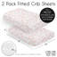 Drap-housse pour lit de bébé Botanical Blush Pink par Sweet Jojo Designs