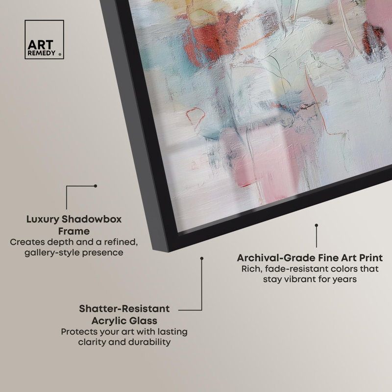 «Palimpsest Wall I Modern Decor Shadowbox» par Art Remedy, Noir, H 16 po x l 11 po