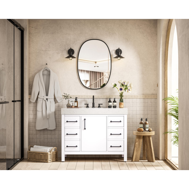 Meuble-lavabo simple 42 po_Traditional_VF60642, Blanc