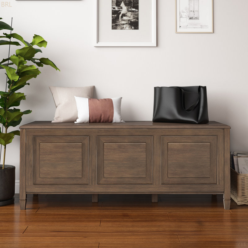 Coffre de rangement avec banc, Blanc