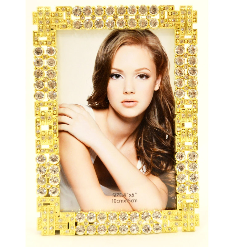Metal Gilded Picture Frame, 4" x 6", Gold
