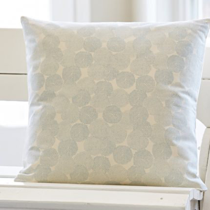 Zinnia Aqua Throw Pillow Cover