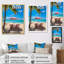 Chaises de plage rose plage - impressions sur toile nautiques et de plage-2121612913-2121612809