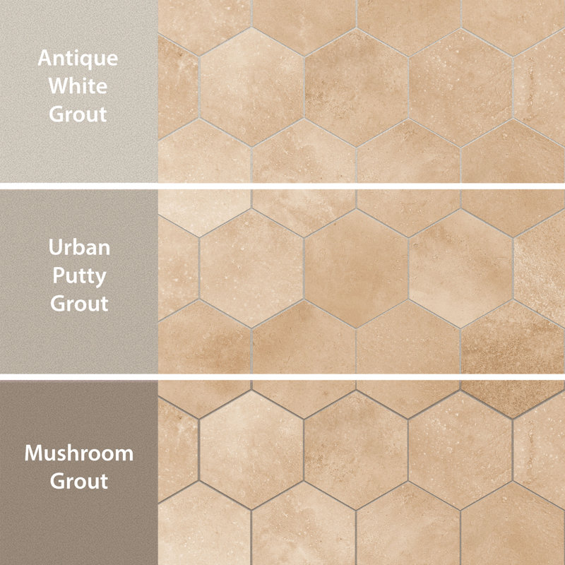 Atlas Hex 8-5/8 In. X 9-7/8 In. Porcelain Floor And Wall Tile, Brown