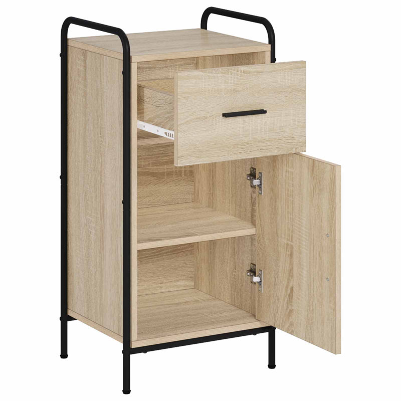 Sideboard with Storage Engineered Wood Unit Dining Room Furniture, Sonoma Oak