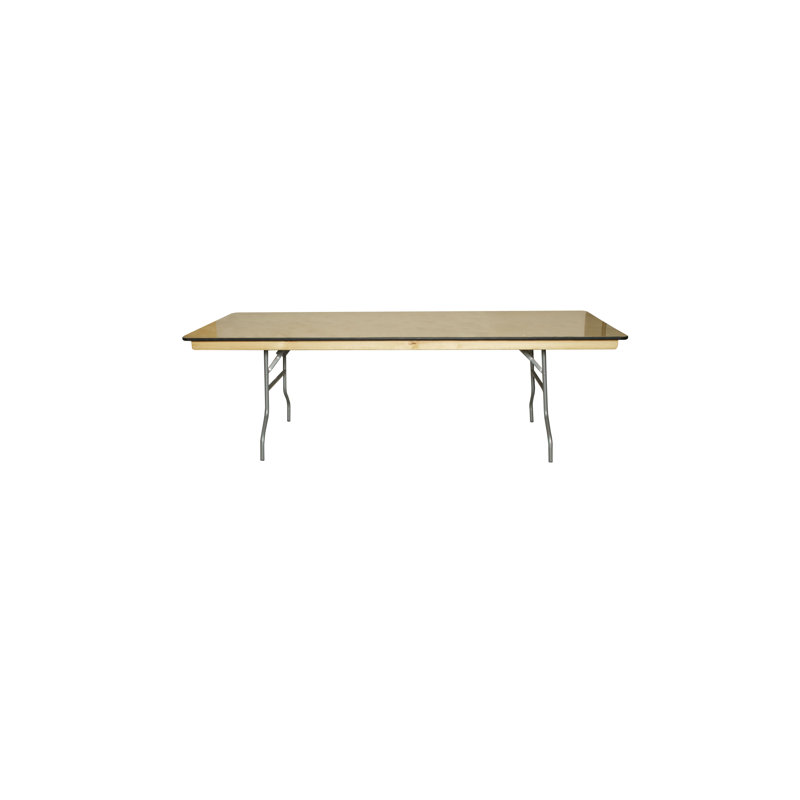 Table pliante WFT, H 30 po x l 72 po x p 36 po, Rebord en métal