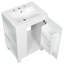 Meuble-lavabo 24 po avec lavabo, armoire de salle de bain avec tablette de porte, rangement latéral ouvert, structure en bois massif, porte à fermeture douce-115672102