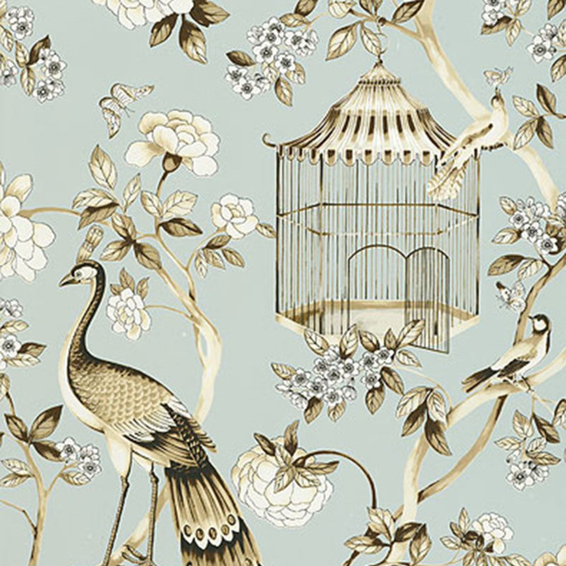 Oiseaux Et Fleurs Wallpaper, Mineral