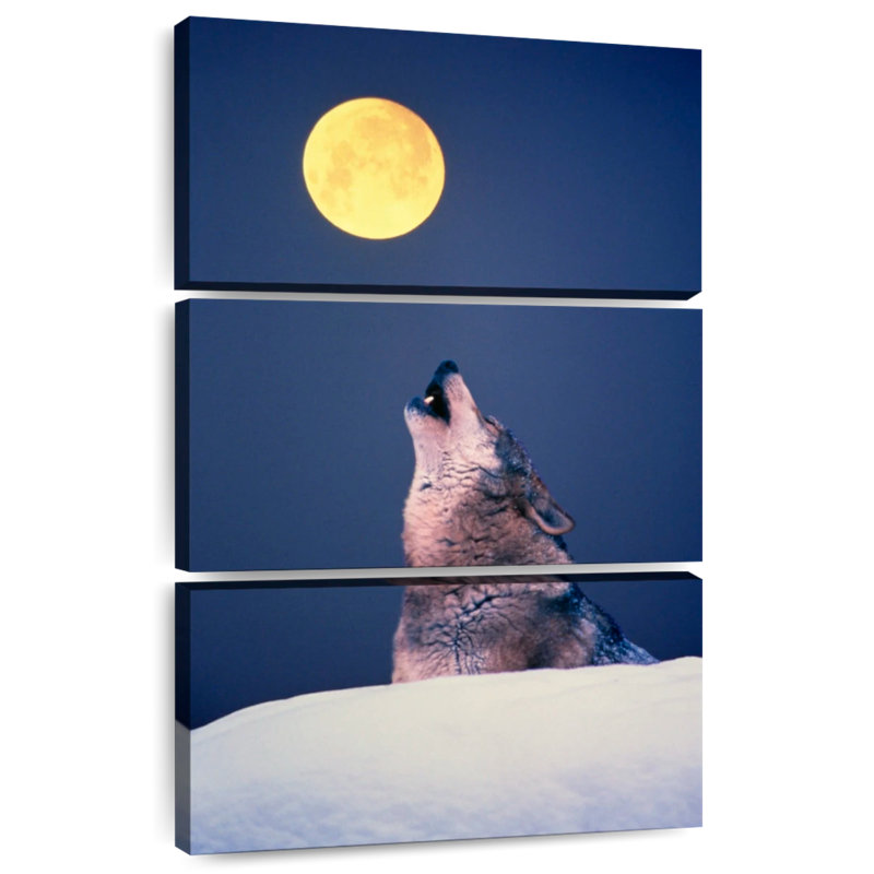 Brampt Wolf Calling The Pack, 50" H x 32" W