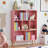 7 Cube Bookshelf, 3 Tier Modern Bookcase With Legs, Wood Cubeicals Organizer Storage Open Shelves, Retro Display Book Shelf, Freestanding Short Book Case For Bedroom,Living Room,Office-1887888351