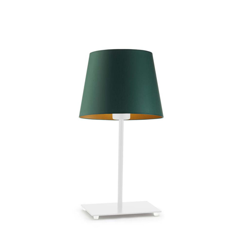 Eaden Metal Table Lamp, White, Green