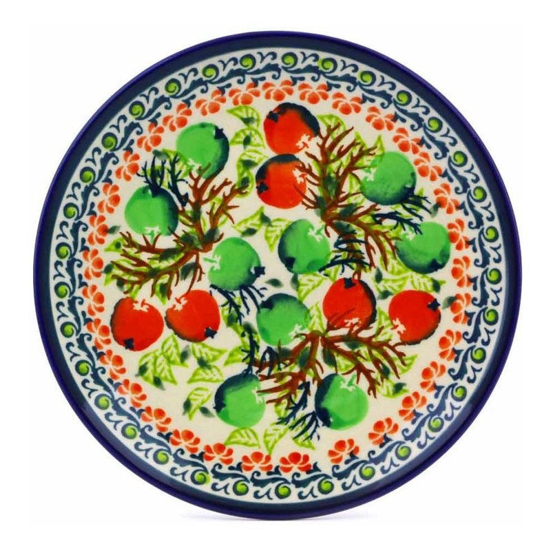 Assiette de poterie polie 6 "Apple Orchard
