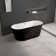 59" x 30" Acrylic Freestanding Soaking Tub with Chrome Overflow and Quick Drain