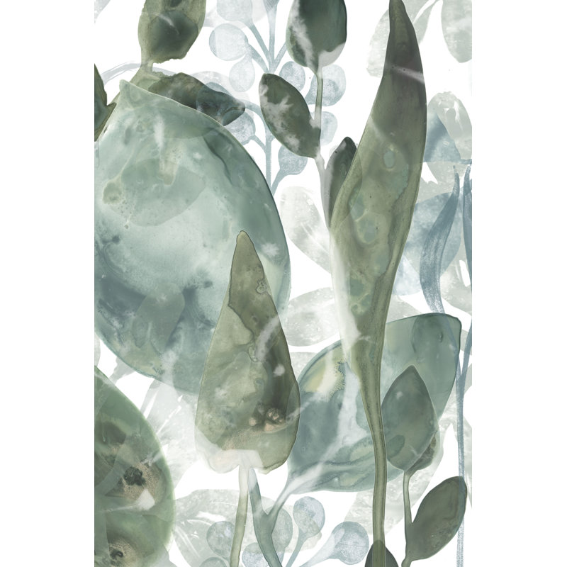 Feuilles aquatiques IV, H 12 po x l 8 po x P 1,25 po