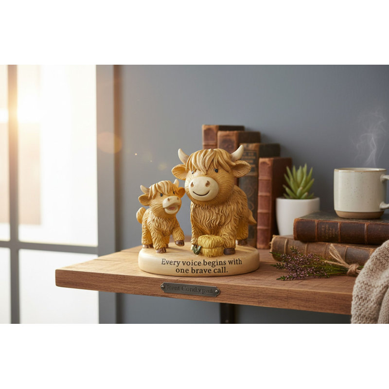 «Tiny Tale of Highland Cow First Moo»