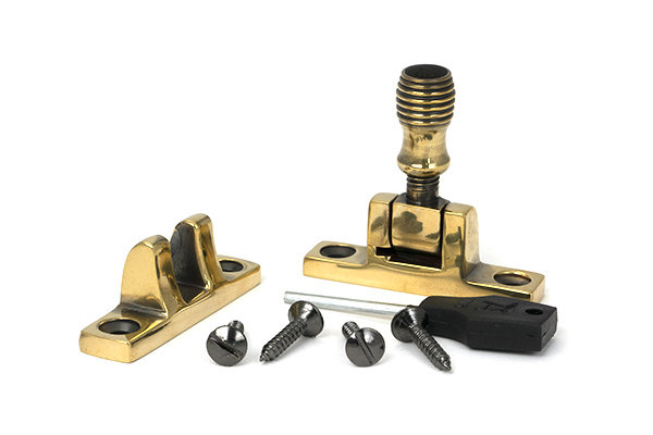 Beehive Brighton Fastener - Narrow (Square), Aged Brass