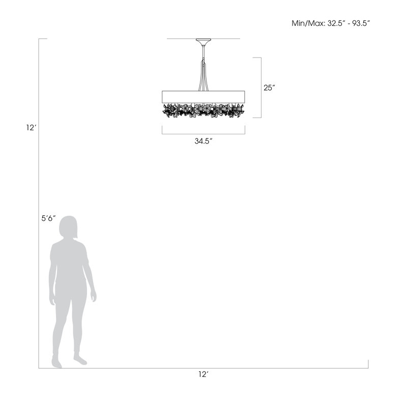 Azu 10 - Light Chandelier, White, White