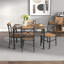 Ensemble de table de salle à manger compact en bois pour 4 personnes, idéal pour les petites cuisines et les salles à manger avec un design peu encombrant