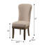 Chaise parsons rembourrée en lin beige-66619976-66619977