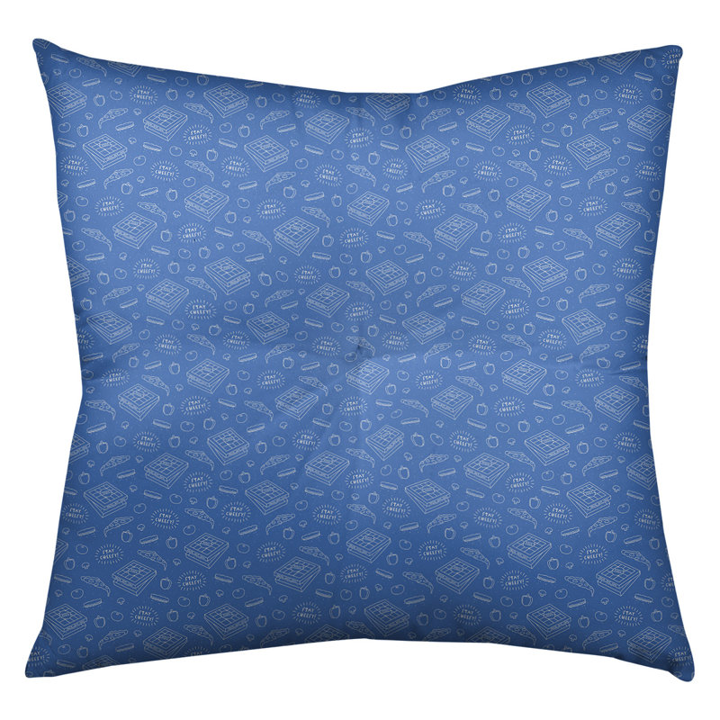 Coussin de sol Katelyn Elizabeth, 26 po x 26 po, Bleu