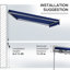 Auvent de terrasse rétractable en polyester Outsunny-97850775-97850773-97850777