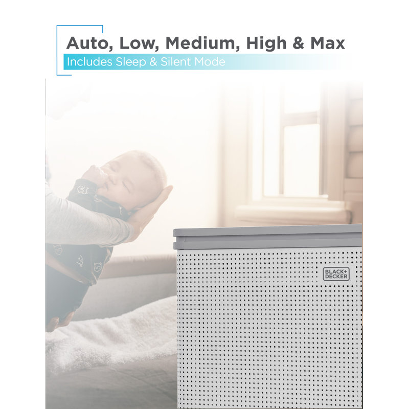 White Energy Star Ionic HEPA Air Purifier with UV Technology