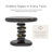 Jahmaal Curved Glossy Pedestal Side Table-1850944284