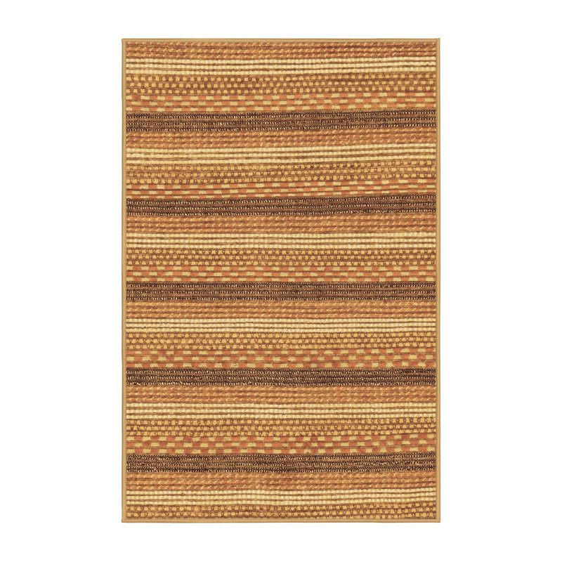 Stretton Washable Striped Indoor Rug, Rectangle 2' x 4'