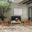 Ensemble de meubles de patio en bois massif 4 pièces Jonanthan avec table basse et coussin-613354987