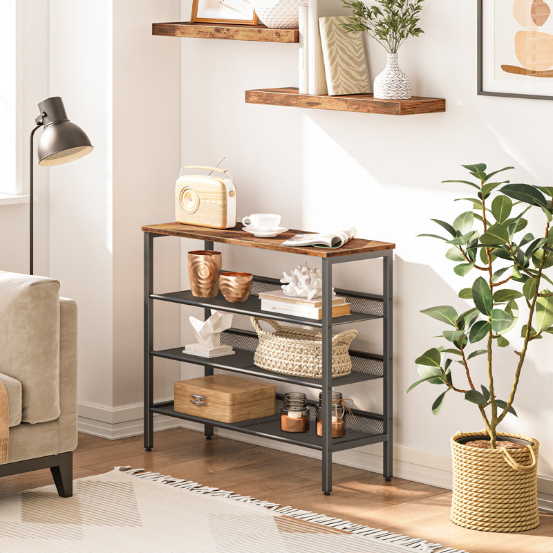 Alheide 5 Tier 20 Pair Shoe Rack, Brown, 27.2"H x 29.5"W x 11.8"D
