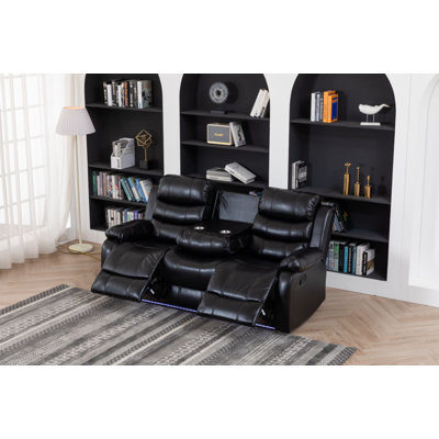 Adele 77.2'' Faux Leather Reclining Sofa